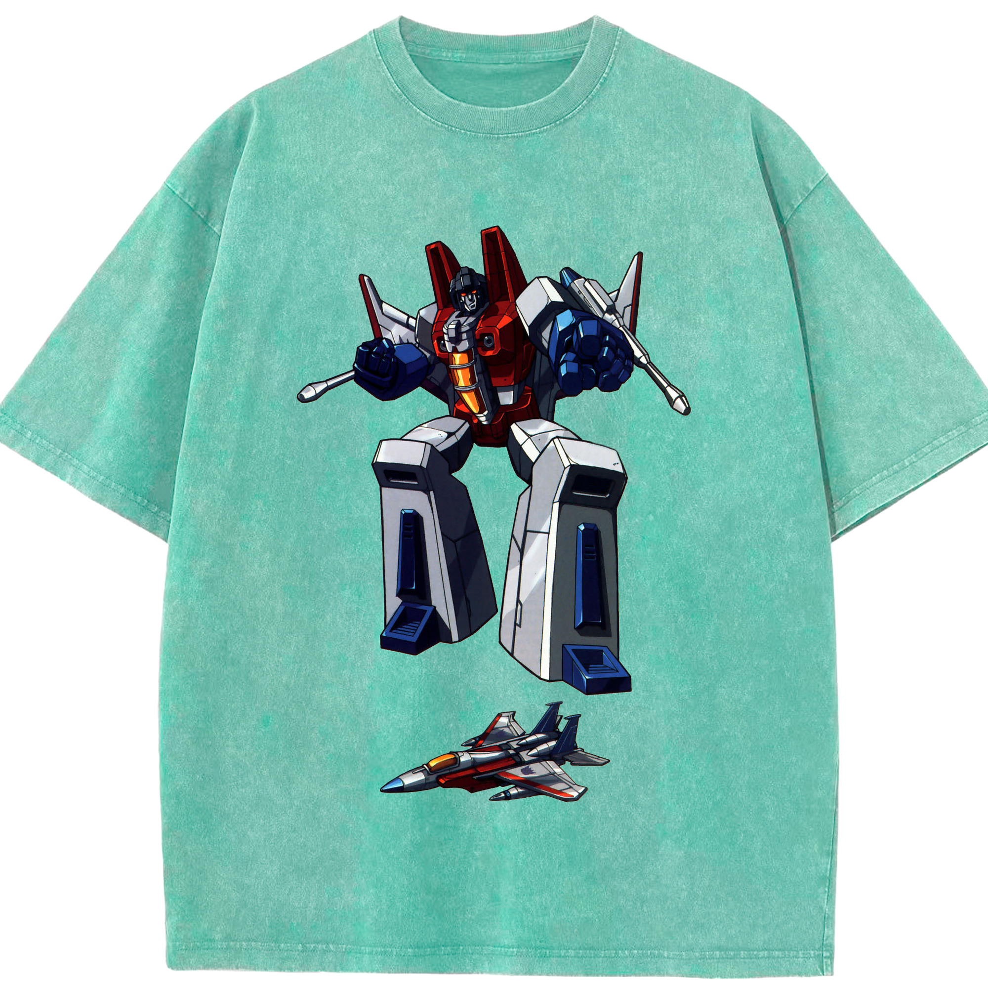 （画像用）  綿100% ヴィンテージ風 半袖Tシャツ（フロントプリント）